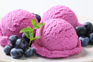 Blueberry Ice Cream Recipe (No Eggs)